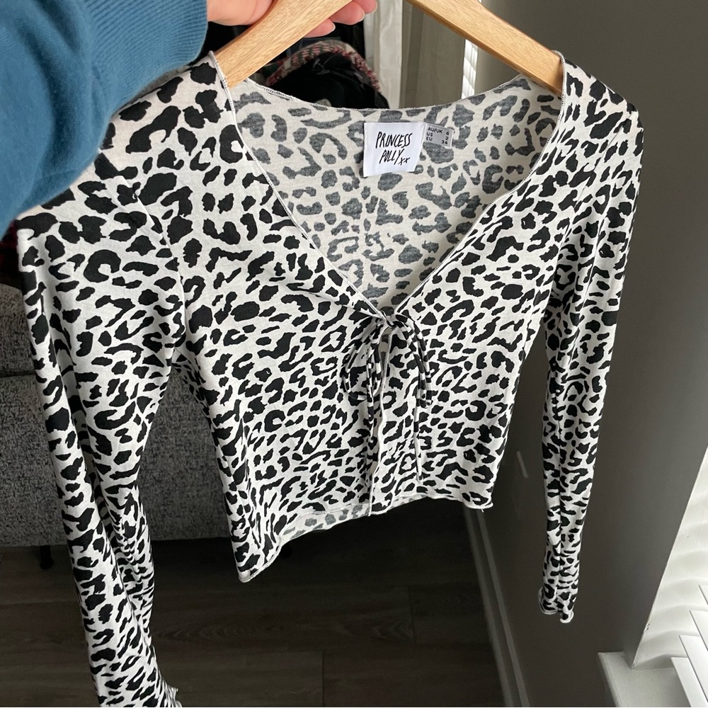 Princess Polly tie front cropped cardigan